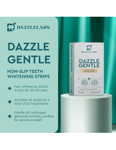 Tiras Blanqueadoras DazzleLabs 20 Unidades 6% Peróxido Menta 2