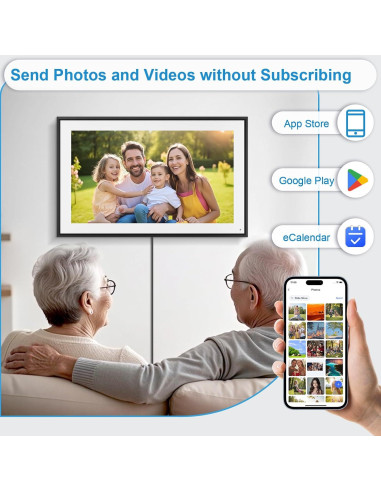 Calendario Digital BQQJDD 15.6" Pantalla Táctil 32GB