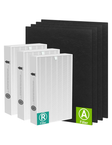 Filtro HEPA HPA300 Musslan 3 Reemplazos + 4 Filtros Carbono