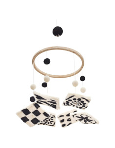 Móvil para Cuna Glaciart One Negro y Blanco - Estimula Habilidades