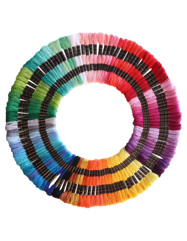 Kit de 122 Madejas de Hilo de Bordar MOYYON - Poliester 100%