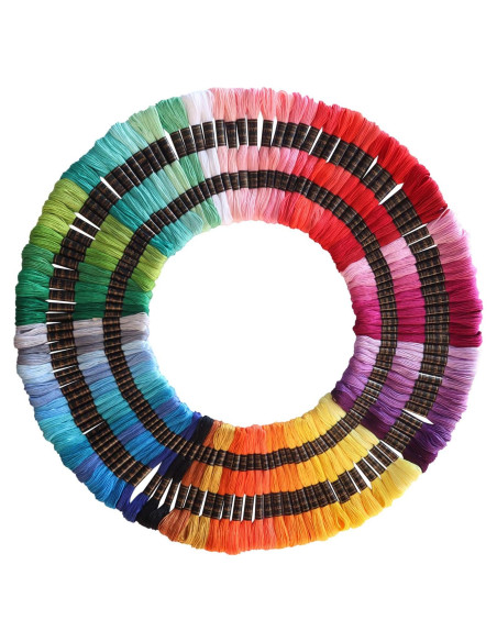 Kit de 122 Madejas de Hilo de Bordar MOYYON - Poliester 100% Kit de 122 Madejas de Hilo de Bordar MOYYON - Poliester 100%