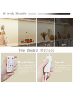 Kit de Iluminación LED Bajo Gabinete WOBANE 8PCS 4000K 2