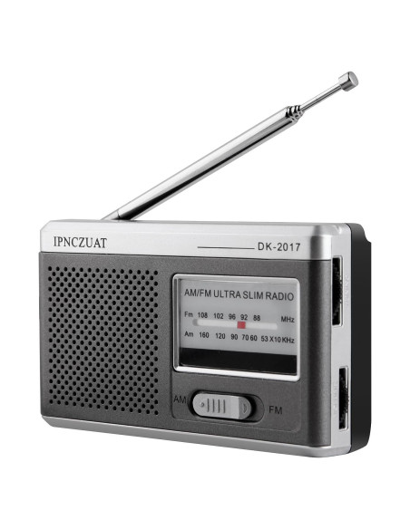 Radio Mini Portátil AM FM IPNCZUAT DK-2017 con Altavoz