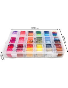 Kit de Hilo de Bordar ATTERET 108 Colores Algodón y Metálico 2