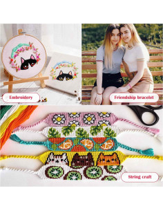 Kit de Fabricación de Pulseras PAXCOO 488 Piezas con Hilo y Cuentas 2