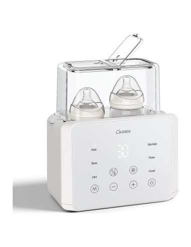 Calentador de Botellas Doble LAREX W4, 11 en 1, Blanco