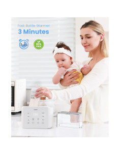 Calentador de Botellas Doble LAREX W4, 11 en 1, Blanco 2