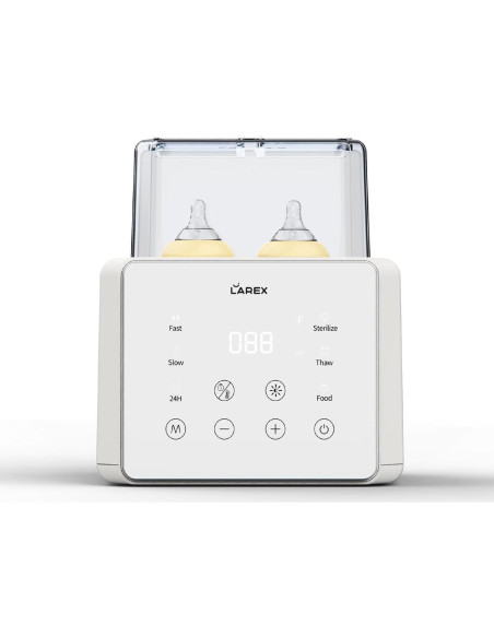 Calentador de Botellas Doble LAREX W4, 11 en 1, Blanco