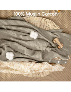 Funda de Lactancia Mexxi de Muselina 104x74 cm KHAKI 2