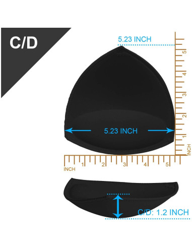 Almohadillas de Sujetador TopBine C/D para Elevación y Comodidad