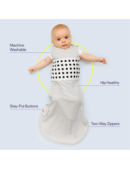 Saco de dormir Nanit 100% algodón extragrande 18-24 meses gris