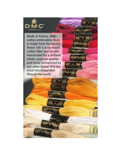 Kit de Hilo de Bordado DMC 36 Colores Algodón 100% con Agujas 2