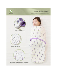 Saco de Sueño Swaddle BambooBud Lavanda 0-3 Meses 2