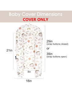 Cubierta de Reemplazo Mexxi para Nido de Bebé Hipoalergénica Estrellas y Luna 2