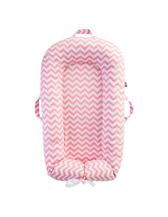 Funda de Reemplazo Dockatot Deluxe+ IBraFashion 100% Algodón Chevron Rosa