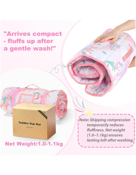 Colchoneta para Siesta Yierchoo Unicornio con Almohada y Manta