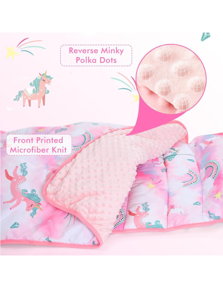 Colchoneta para Siesta Yierchoo Unicornio con Almohada y Manta