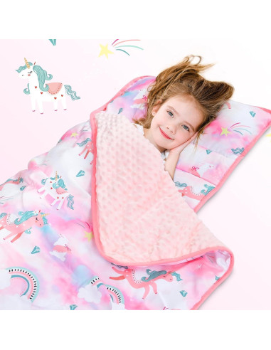 Colchoneta para Siesta Yierchoo Unicornio con Almohada y Manta