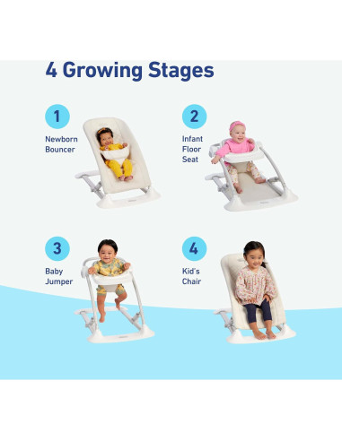 Graco Jumpstart 4-en-1 Rebotador Ajustable para Bebés Mod Lilac