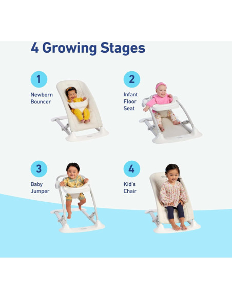 Graco Jumpstart 4-en-1 Rebotador Ajustable para Bebés Mod Lilac