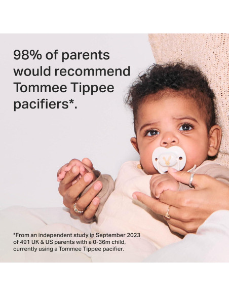 Chupetes Tommee Tippee Newborn Matte 0-6 Meses Sin BPA - 6 Pzas