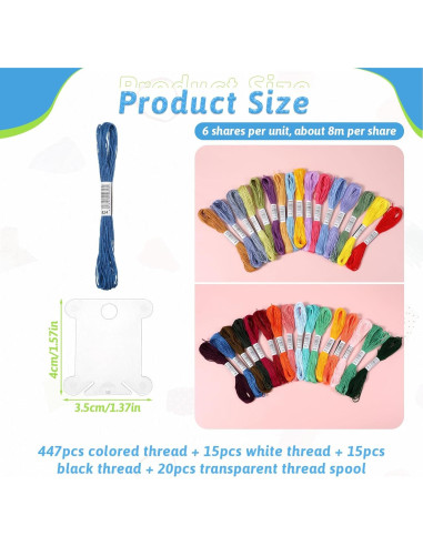 447 Madejas Hilo de Bordar EupHHonycs Multicolor 8m