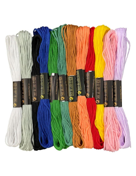 Hilo de Bordado Arcoíris Newkita - 12 Madejas 8m cada una
