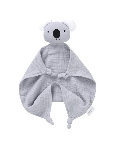 Manta de Seguridad para Bebés LAWKUL Koala Gris 40x40 cm Manta de Seguridad para Bebés LAWKUL Koala Gris 40x40 cm