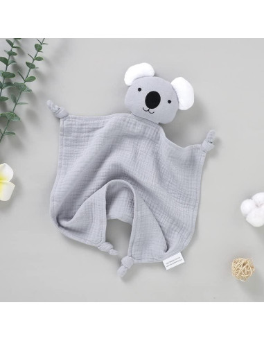 Manta de Seguridad para Bebés LAWKUL Koala Gris 40x40 cm