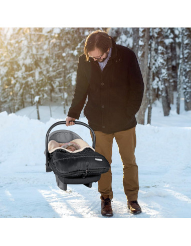 Cubierta de Asiento de Auto para Bebés Orzbow Invierno, Negro