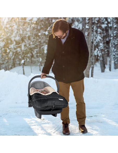 Cubierta de Asiento de Auto para Bebés Orzbow Invierno, Negro