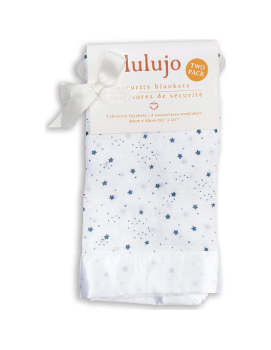 Juego de Mantitas de Seguridad Lulujo 100% Algodón Estrellas 40.64 cm
