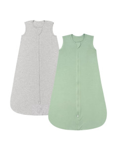 Saco de dormir LILBESTIE 12-24 meses Bambú Verde y Gris 0.5 TOG