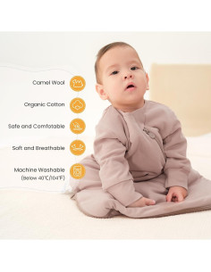 Saco de dormir Kaiya para bebés 6-18 meses 3.5 Tog Rosa 2