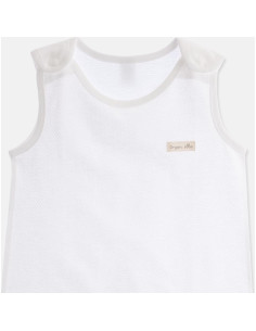 Chaleco de Malla Jacquard Bebé 100% Algodón Orgánico 6-12 Meses 2