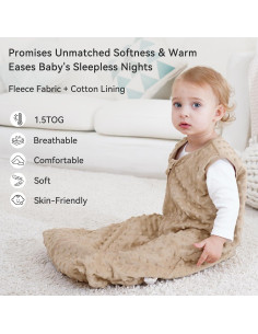 Saco de dormir Unnivoll forro polar 1.5 Tog bebé 6-12 meses 2
