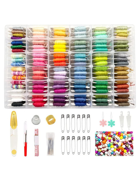 Kit de Hilo de Bordado CUVOKUR 660 Piezas Multicolor Kit de Hilo de Bordado CUVOKUR 660 Piezas Multicolor