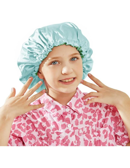 Gorro de Sueño de Satén ELIHAIR Ajustable para Niños X-Large Gorro de Sueño de Satén ELIHAIR Ajustable para Niños X-Large