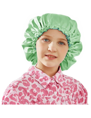 Gorro de Sueño de Satén ELIHAIR Ajustable para Niños X-Large