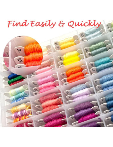 Kit de Hilo de Bordado CUVOKUR 660 Piezas Multicolor