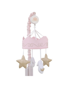 Móvil Musical Rosa y Dorado NoJo - Corona Princesa Disney