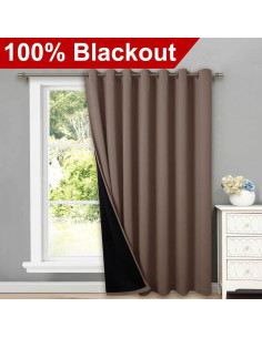 Cortina Térmica Opaca NICETOWN 254x213 cm Cappuccino 2