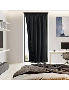 Cortina Opaca Portátil NICETOWN 132x213 cm Negra 2