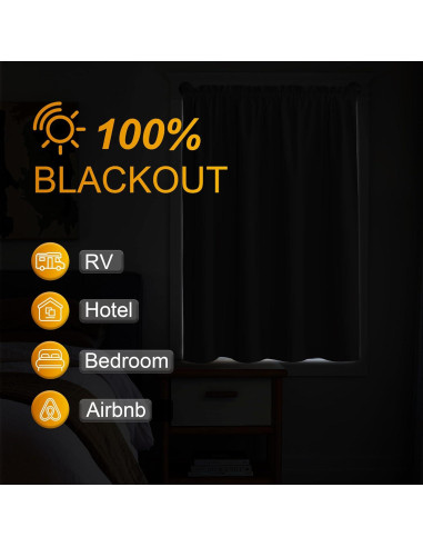 Cortina Opaca Portátil NICETOWN 132x213 cm Negra