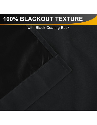 Cortina Opaca Portátil NICETOWN 132x213 cm Negra