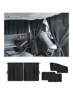 5 Sombrillas Magnéticas para Ventanas de Auto YGDMD - Oscurecimiento y Privacidad