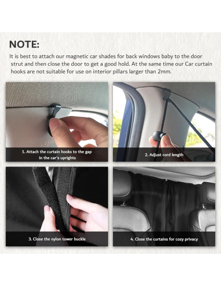 5 Sombrillas Magnéticas para Ventanas de Auto YGDMD - Oscurecimiento y Privacidad