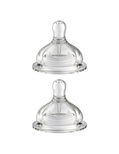 Tetina de Biberón Closer to Nature 100% Silicona Anticólico 2 Pzas