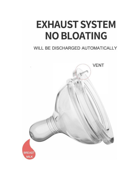 Tetina de Biberón Closer to Nature 100% Silicona Anticólico 2 Pzas